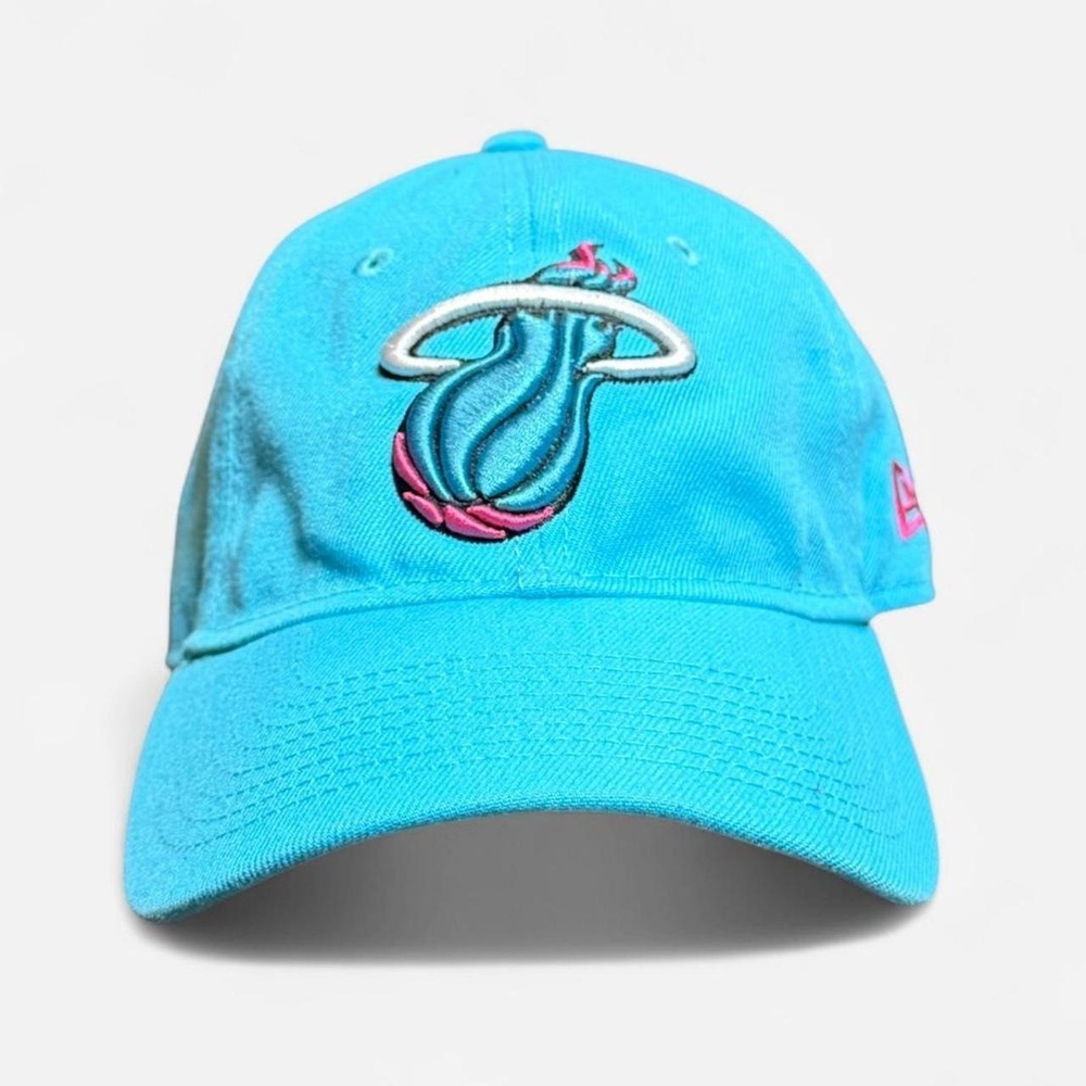 Miami Heat Blue Vice New Era 9TWENTY Cap Embroidered Logo OSFM